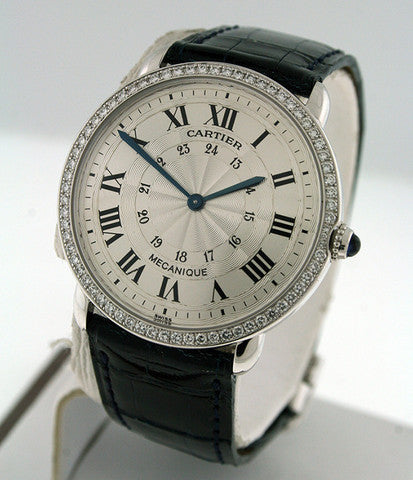Cartier Men's Ronde Louis Watch in Silver, Platinum, Manual Wind | Govberg W1528051
